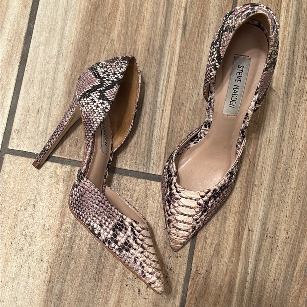 Steve Madden Cream and Brown Heels Stiletto Pumps